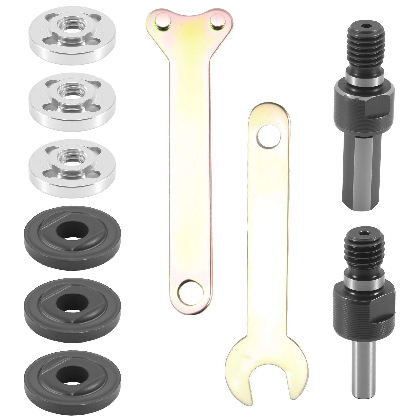 Drill Angle Grinder Adapter with Flange Nut Parts Set,Conversion Tool Drill Angle Grinder Adapter Metal