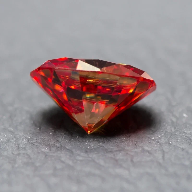 Moissanite Stone Oval Cut Watermelon Red Color  Lab Created Gemstone Diamond Jewelry Making Materials with  GRA Certificate