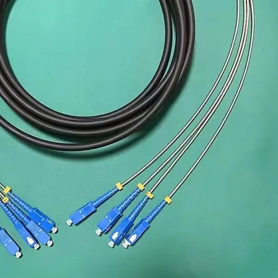 

Оптоволоконный патч-корд 2C 4C Outdoor CPRI 120 мtr SM OM3 OM4 OM2 LC SC FC ST 2-жильный кабель с 2 волоконными кабелями Одномодовая перемычка FTTH ELINK