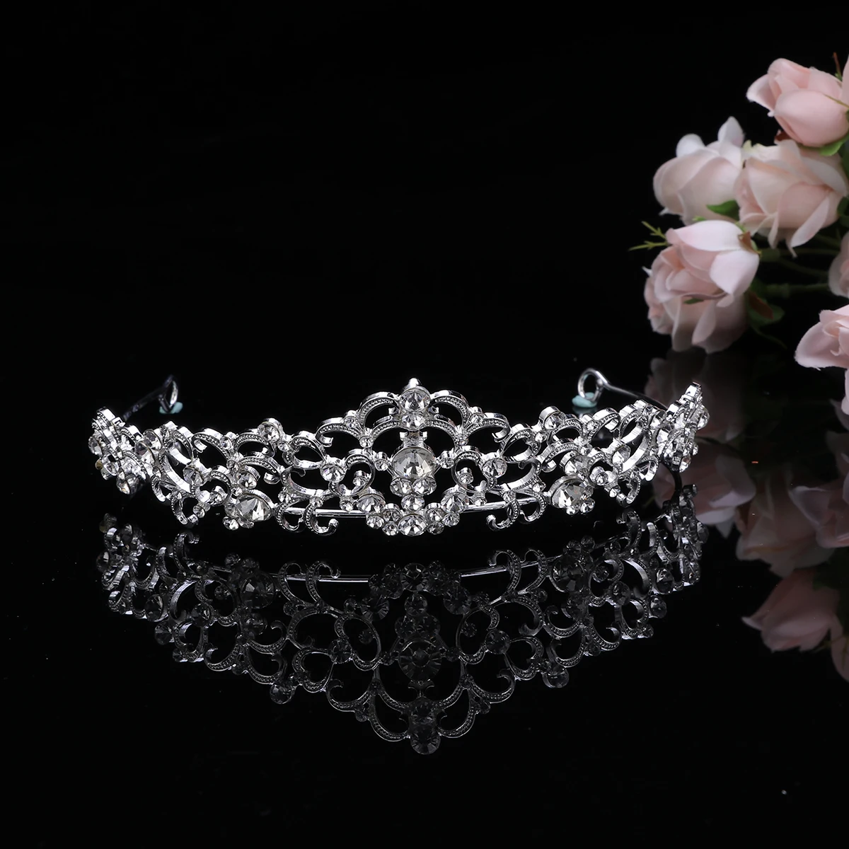 

1pc Hollow Alloy Women Bride Wedding Tiara For Women Bride Prom Party Retro Crown Retro Crown Hair Accessory Decor