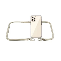 Luxury Transparent Crossbody Necklace With Lanyards Phone Case For iPhone 15 16 Pro Max 14 13 12 11 X XS 8 Plus Shockproof Cover