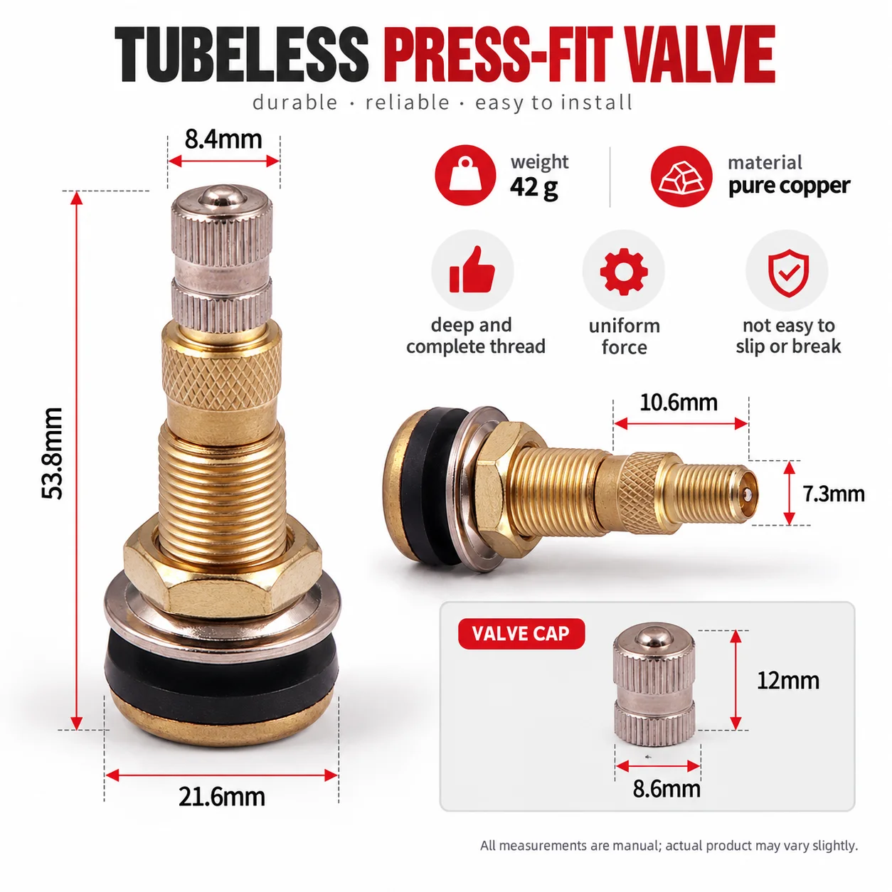 2/4pcs Air Tubeless Tire Nipple Liquid Stem Brass 1 7/8in TR618A for Tractor 0.625in Hole Missile Car Caps Pin Valves