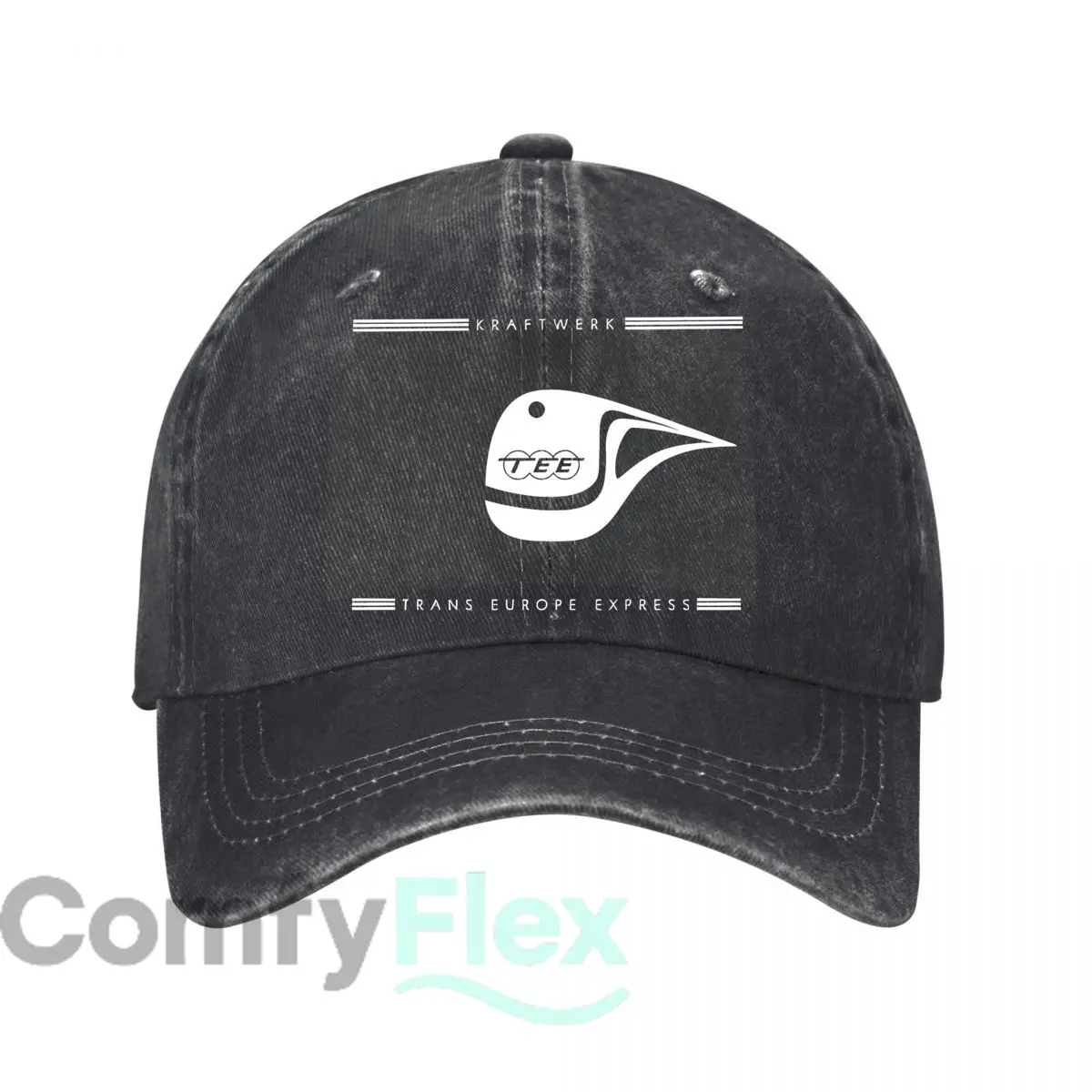 Kraftwerk Trans Europe Express Retro Graphic Baseball Cap Men Women Distressed Washed Sun Cap Outdoor Workouts Hat
