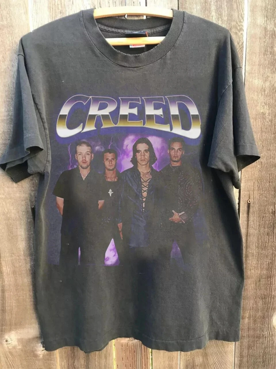 Creed Band Shirt, Creed Band Concert Charcoal Color Unisex Tshirt Reprint Men Clothing Streetwear