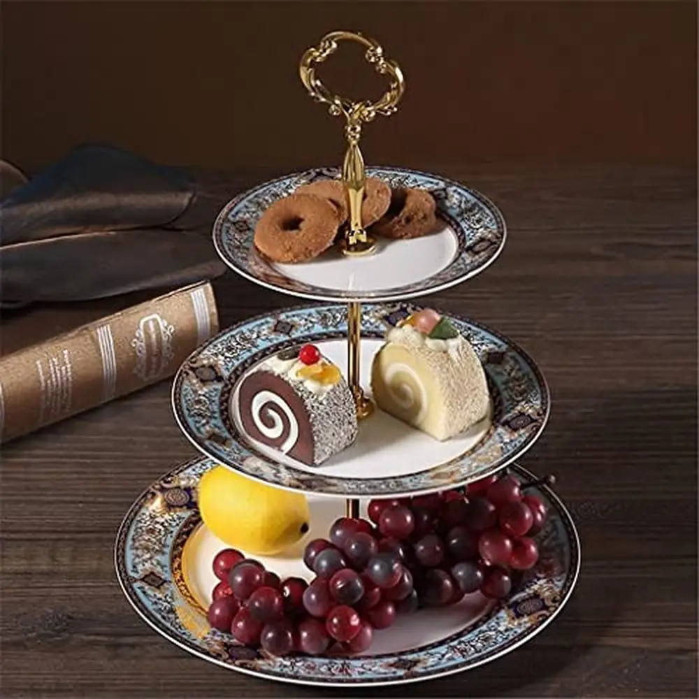 Small Exquisite Ceramic Cake Stand Plate Dessert Table European Style Candy Candies Buffet Restaurant Hotel Afternoon Tea Plate