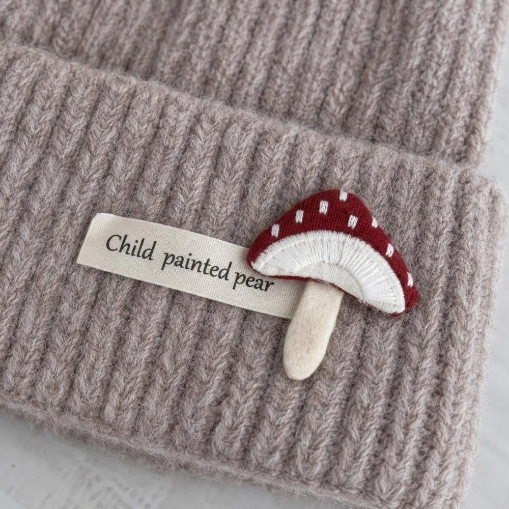 Cute Knitted Fabric Beanie Wind Proof Soft Earflap Cap Korean Style Pullover Hat Daily Walk