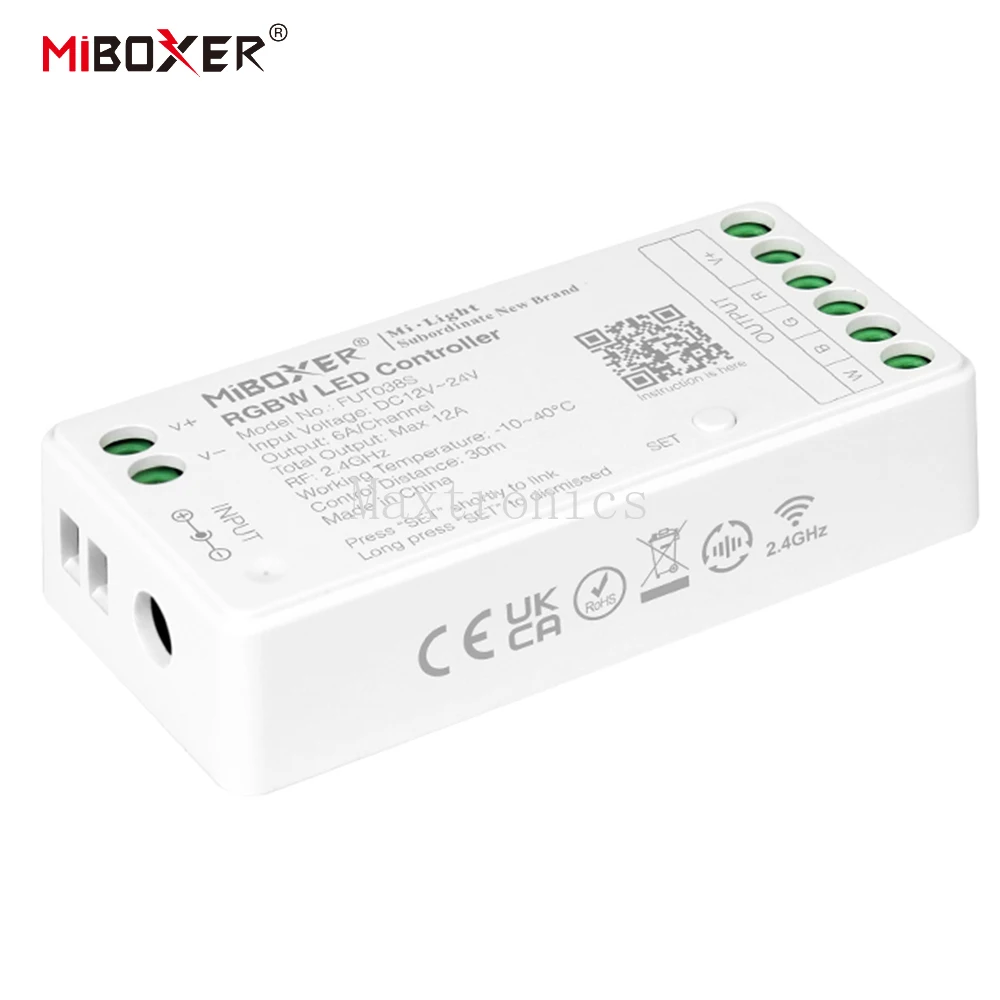 Miboxer 2.4ghz controlador led fut035s fut036s fut037s fut038s fut039s dimmer para cor única/dupla rgb rgbw rgb + cct luz de tira