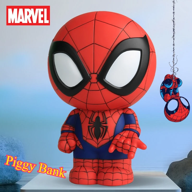 Marvel Spiderman dibujos animados niños alcancía personalidad creativa figura adornos decoración niño regalos periféricos de animé