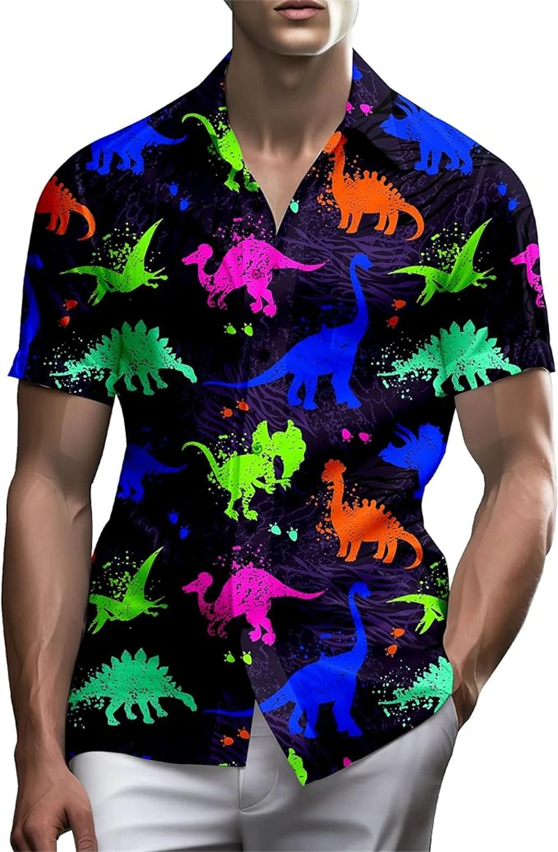 

Hawaiian Men's Shirt Casual 3D Printing Tee 2026 New Funny Fruit Summer Blouse Lapel Short Sleeves Shirts Tops Y2k Loose Blouse