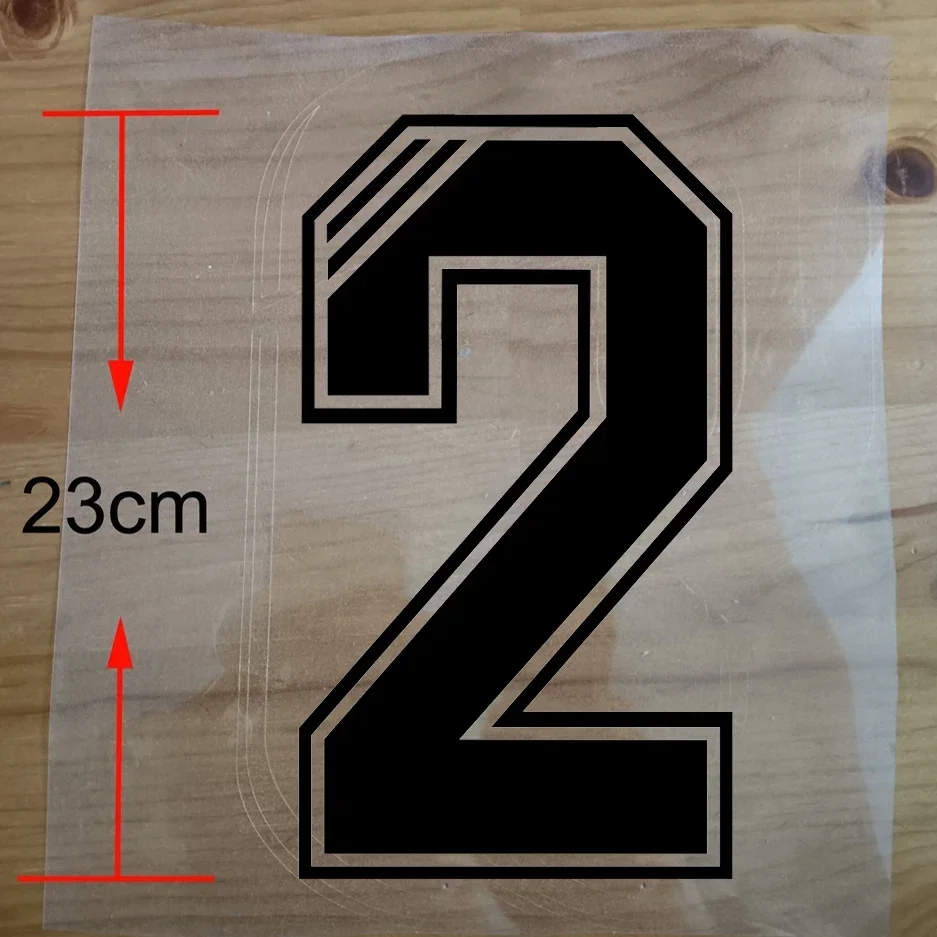 High 0-23cm Heat Transfer Personality Border Number Iron On Patches DIY Clothes T-shirt Printing Soccer Basketball Jersey Number