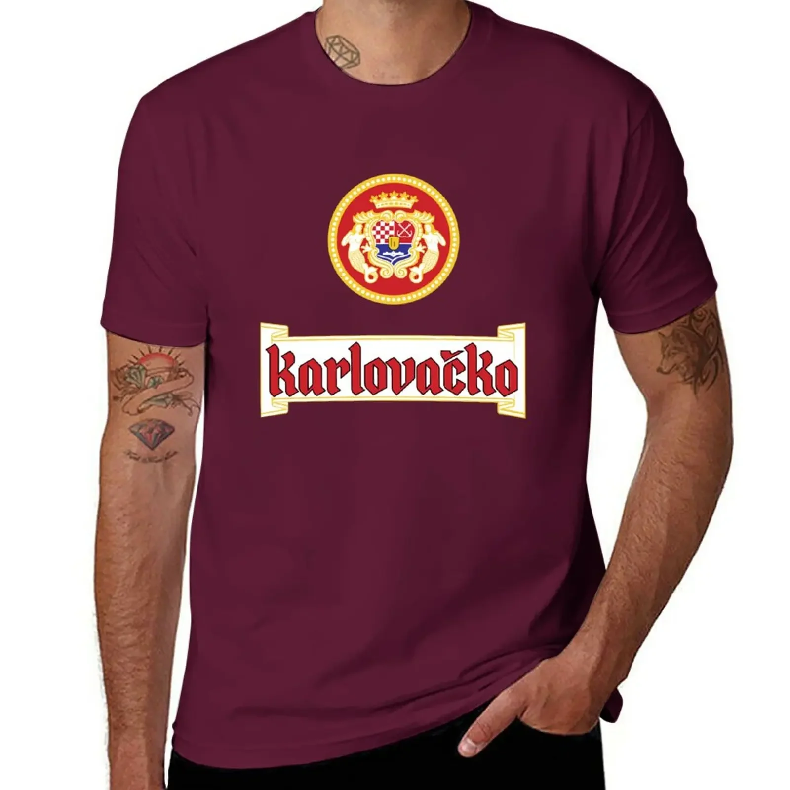 New Croatia Karlovac Karlovacko World Beers T-Shirt Oversized cotton funny t shirt clothes for men Short Sleeve Round Collar