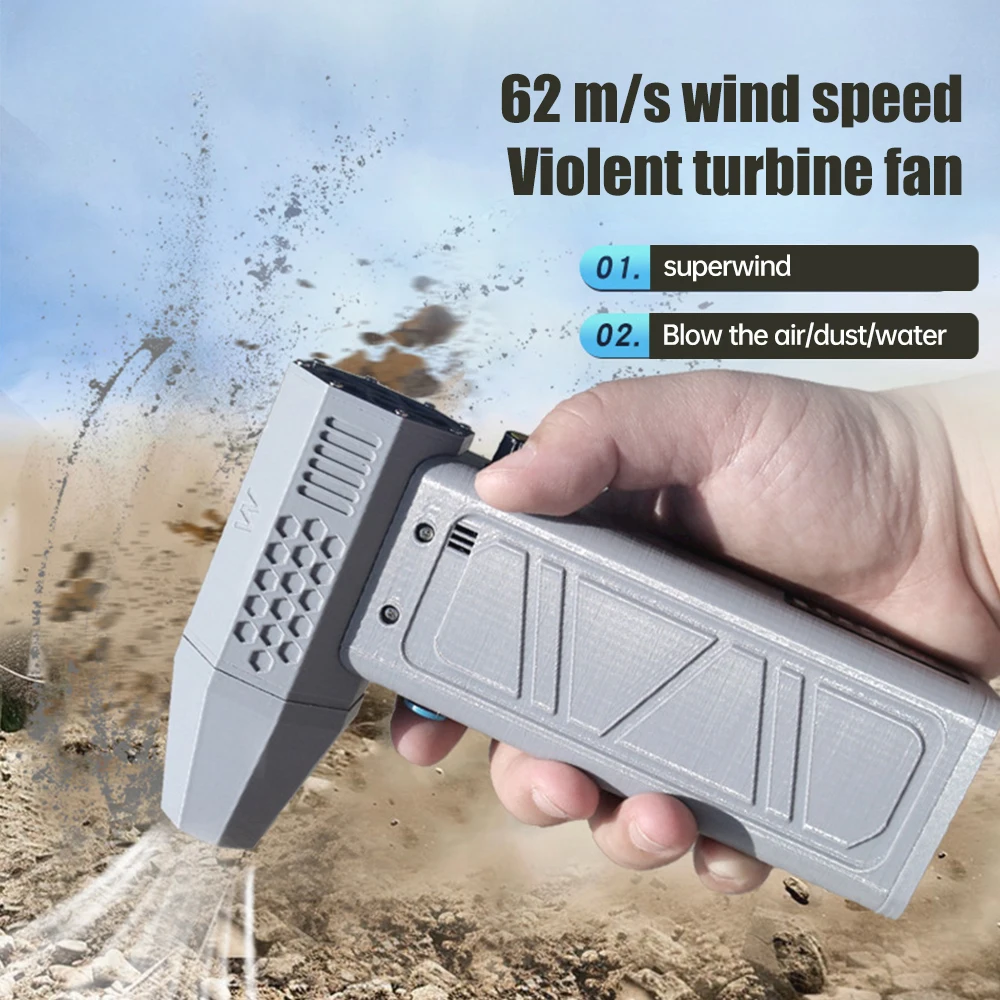 Imagem -03 - Mini Turbo Jet Fan Air Blower Motor sem Escova Portátil Handheld Duct Fan Power Display Teclado Cleane 140000rpm 62 m s