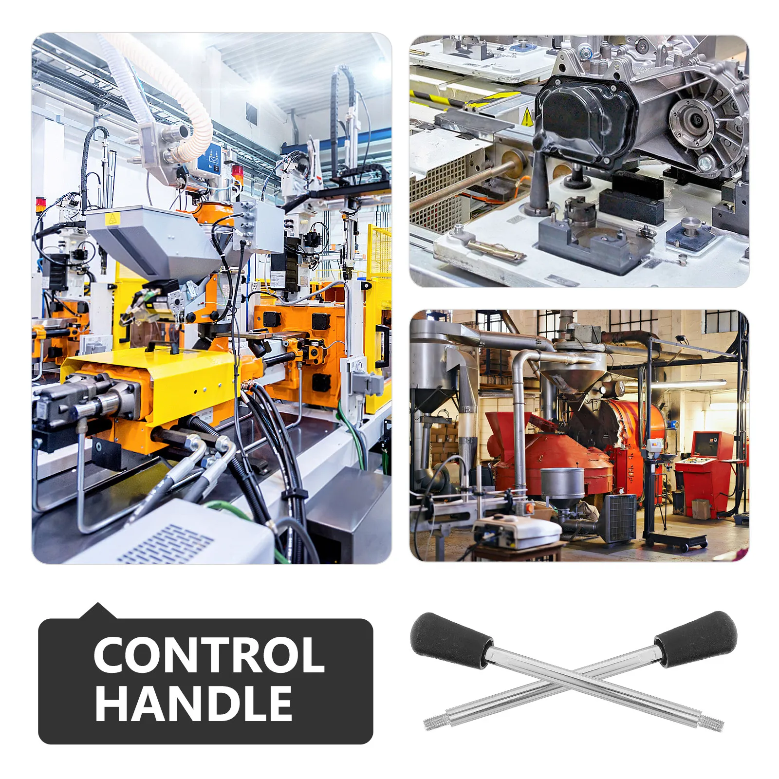 3Pcs M8 Clamping Handles Revolving Crank Arm Ergonomic Grip Workshop Lathe Handwheel Industrial Accessories Clamping Arm Handle