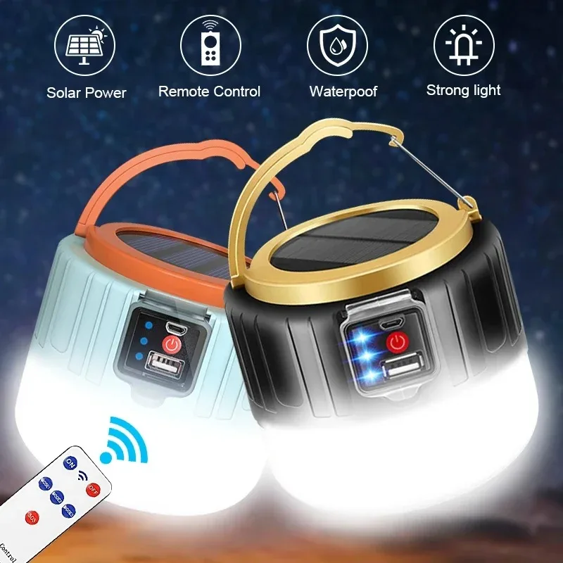 Pop LED Camping Light Rechargeable Waterproof Portable Outdoor Hiking Emergency Lights Bright Tent Lamp Lantern Flashlight Campi