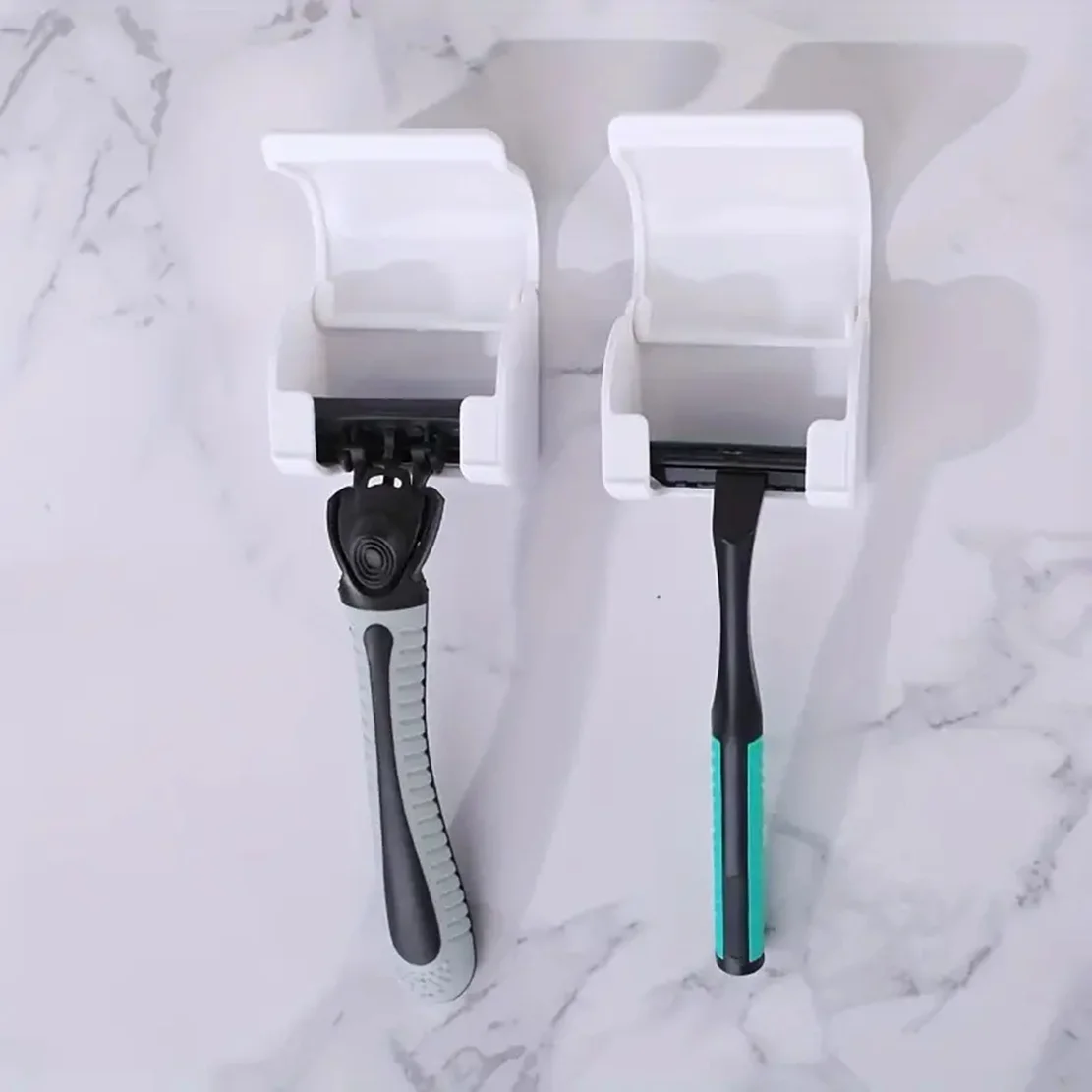 Wasserdichter und staubdichter selbstklebender Rasiererhalter zur Wandmontage im Badezimmer für die Dusche, Hakenständer, Gillette-Rasierer, Rasierhalter – Detail 6
