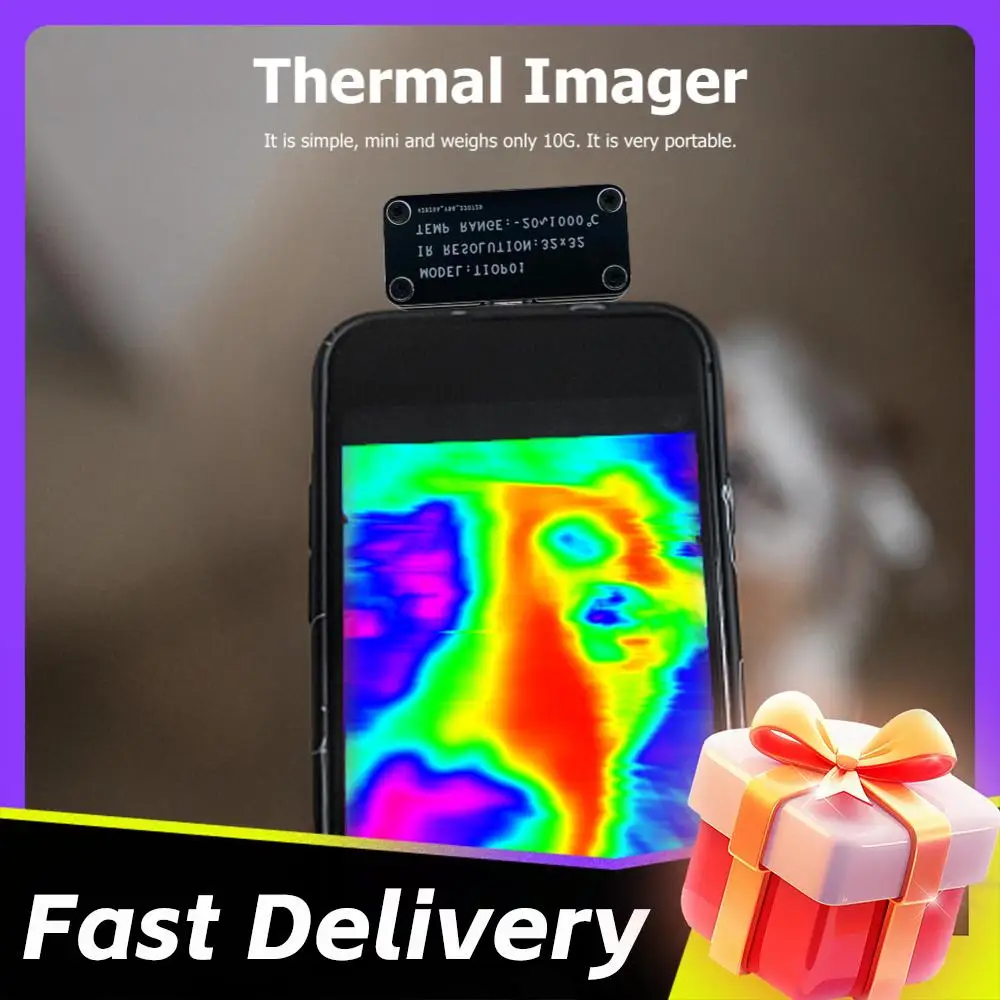 

Mini Infrared Camera Professional External IR Thermograph Cameras 32x32Resolution Multiple Color Modes for Android Mobile Phone