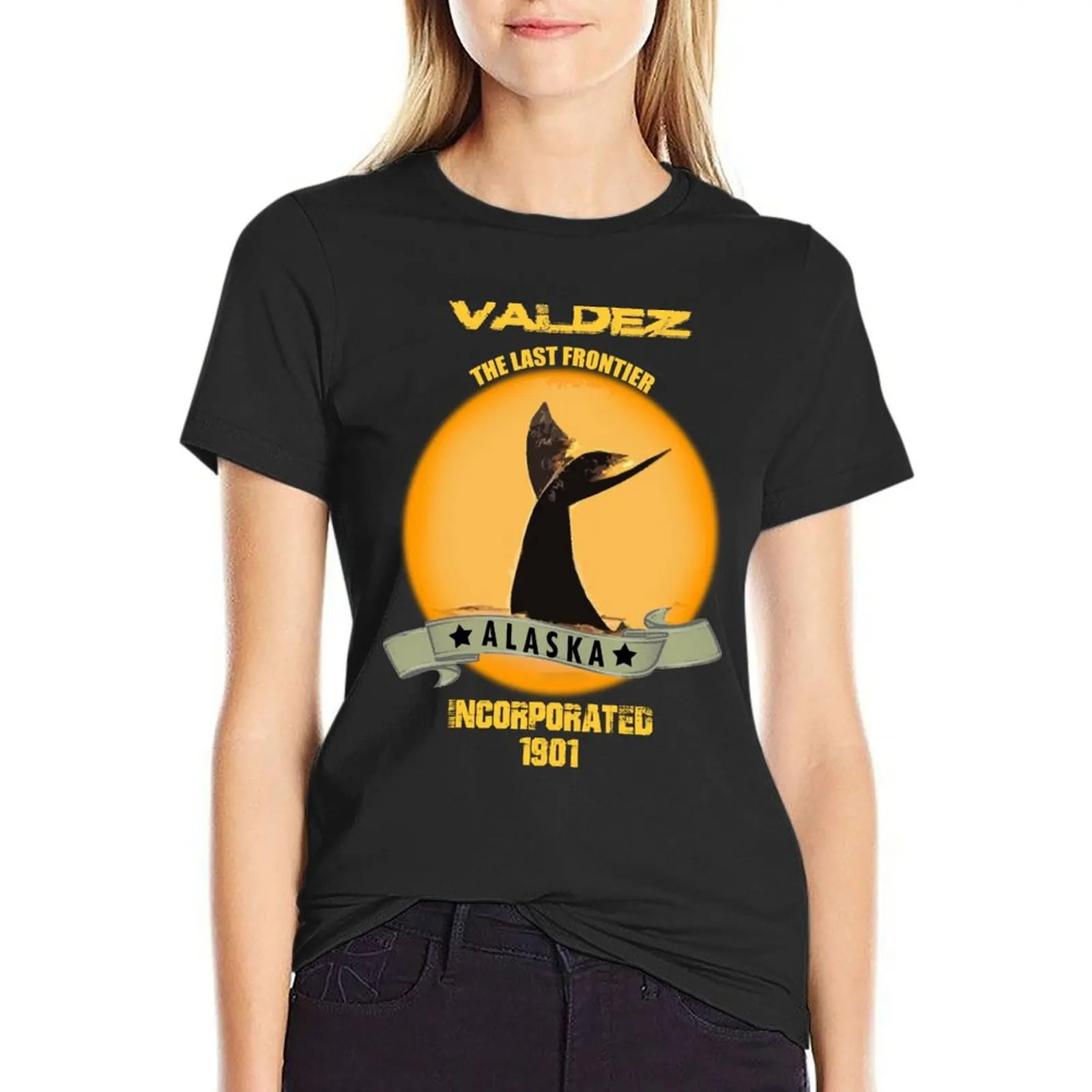 Valdez Alaska T-Shirt aesthetic clothes kawaii clothes t-shirts for Women loose fit