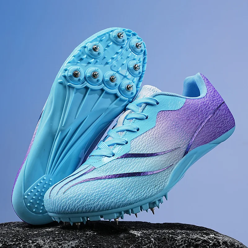 

New Track Field Shoes Man's Women Outdoor Sport Athletics Spikes For Sneaker Running Kids Boys Girls Training Nail Sprint Shoes