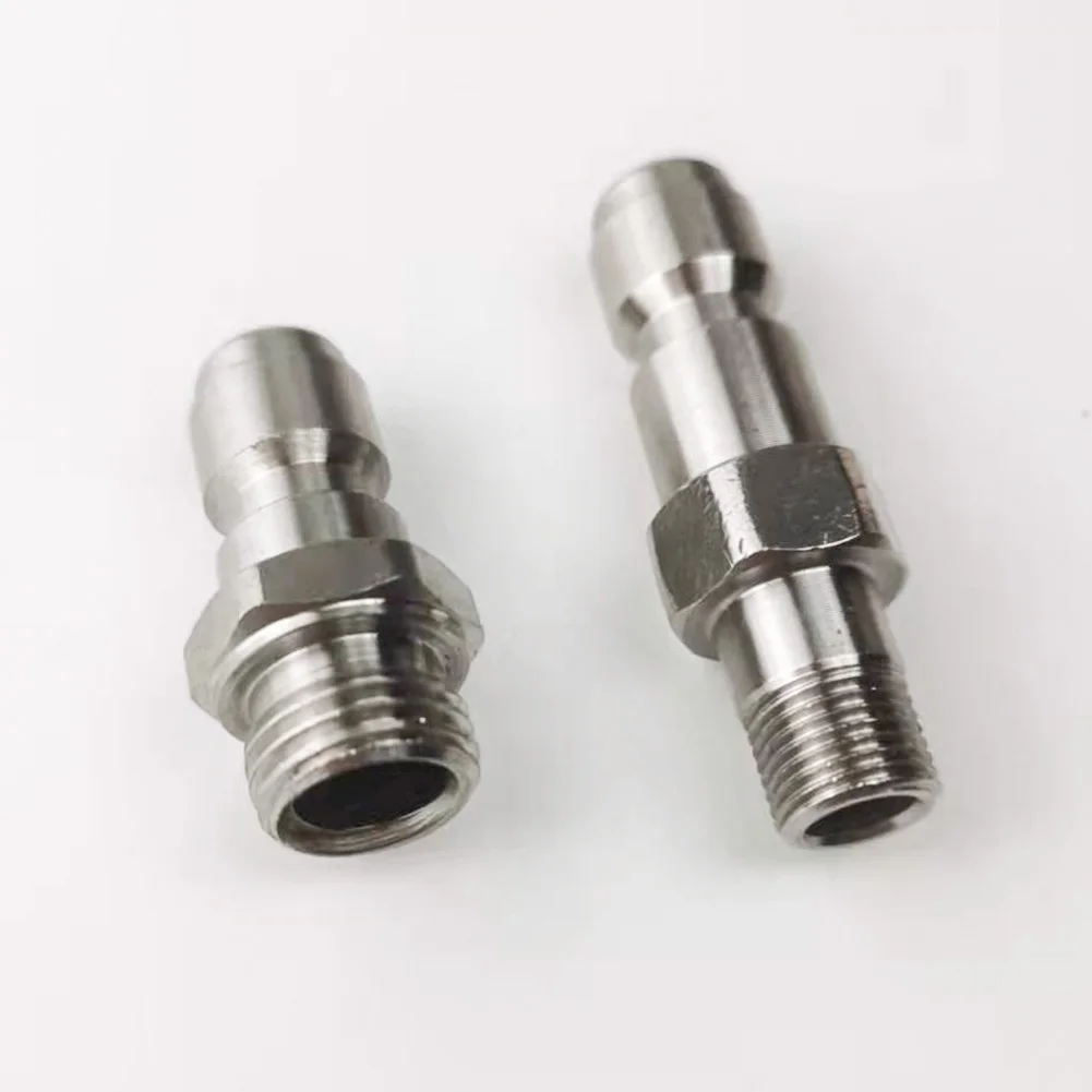 Foam Gun Nozzle Stainless Steel with G1/4 G1/8 Thread Male 1/4 Quick Connection Snow Foam Lance Adapter for High Pressure Washer