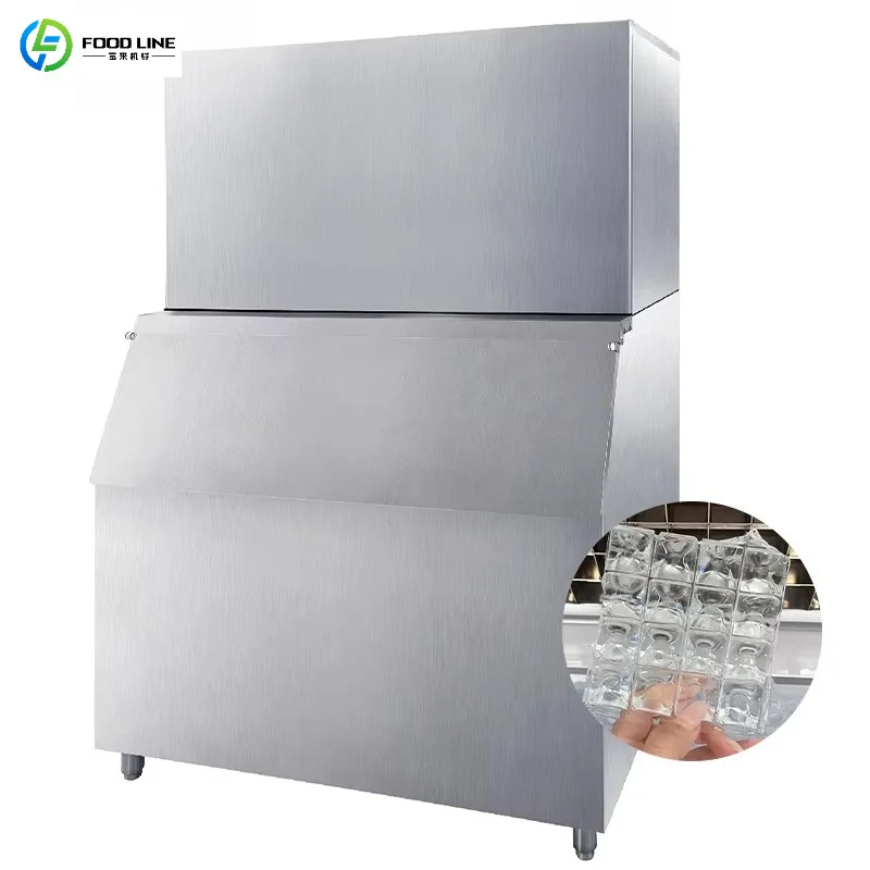 FOODLINE Small Cafe Ice Cube Maker Machine Light Weight Easy Install Independent Water Storage Tank Design