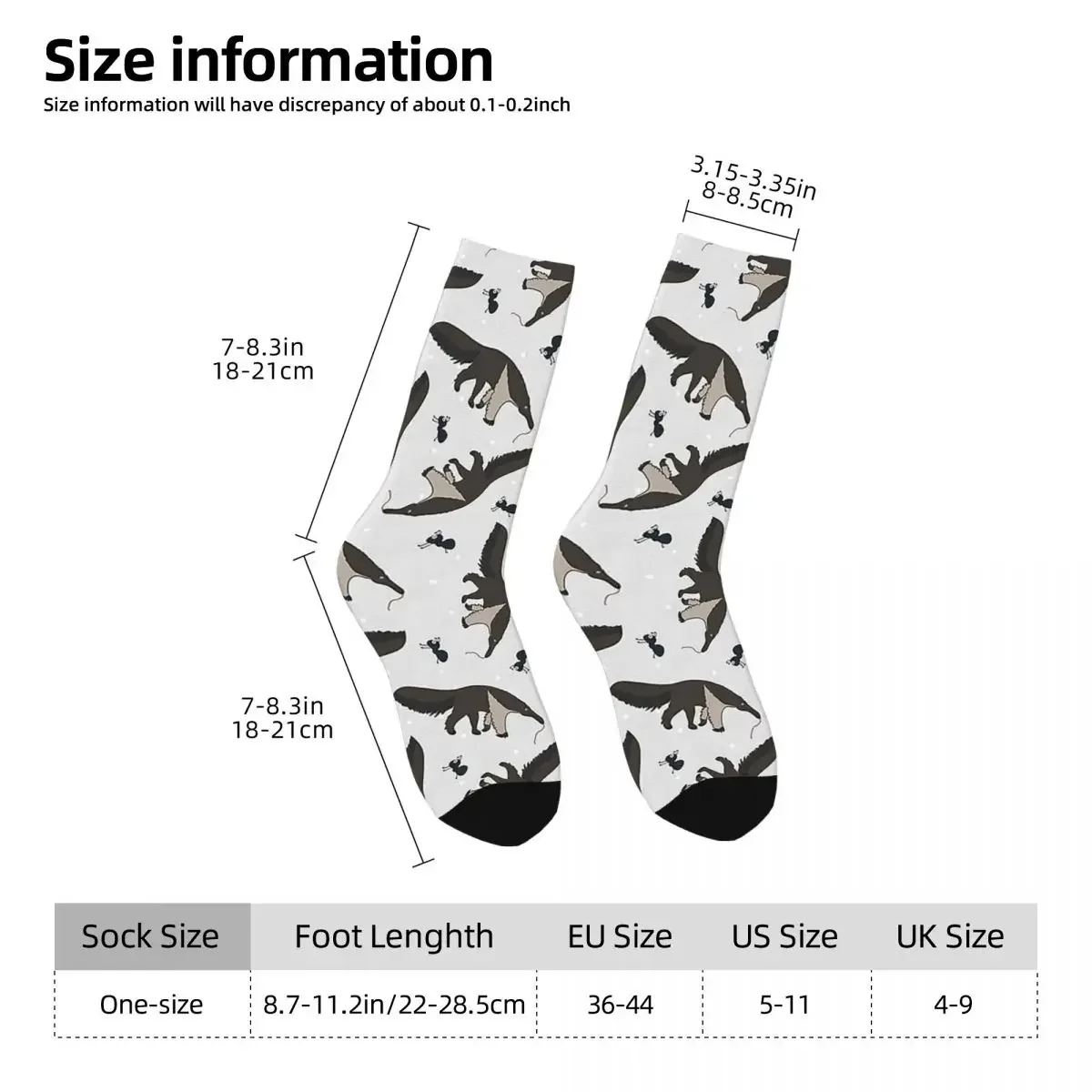 Giant Anteaters And Ants All Over Pattern Socks Harajuku Super Soft Stockings All Season Long Socks for Man's Woman's Gifts