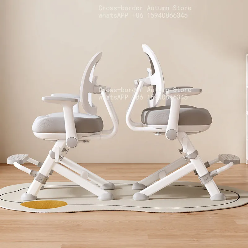 Ergonomic Posture Correction Kids Learning Chair Height Adjustable Children Writing Seat Student Desk Chair For Home Study Room