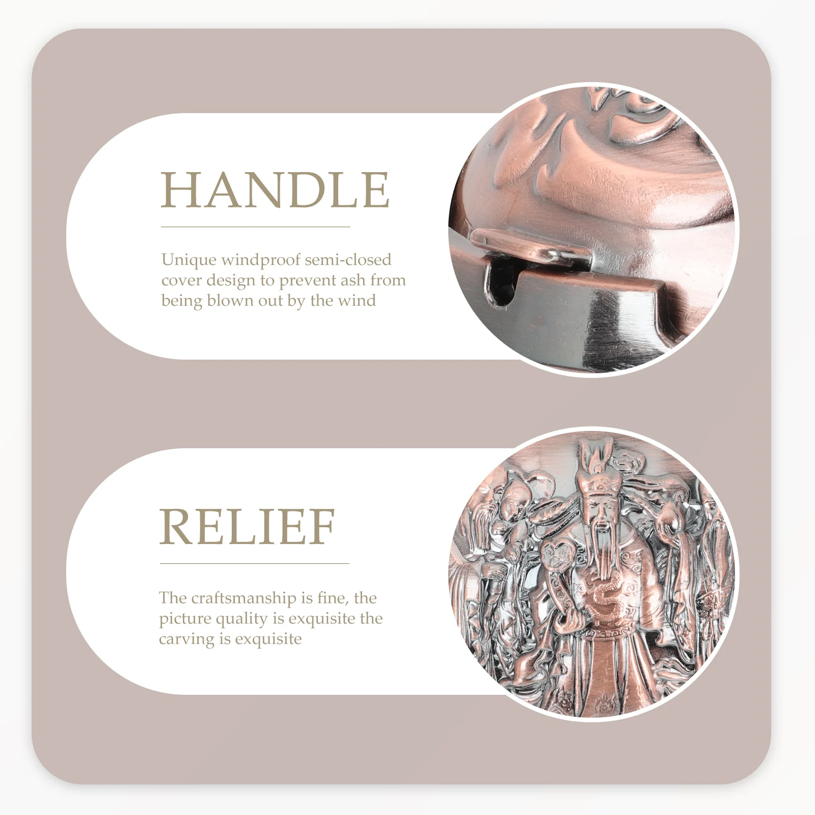 

Metal Ashtray Small Desktop Table For Home Office Household Decorative Smoking Supplies Portable Cigarette Container