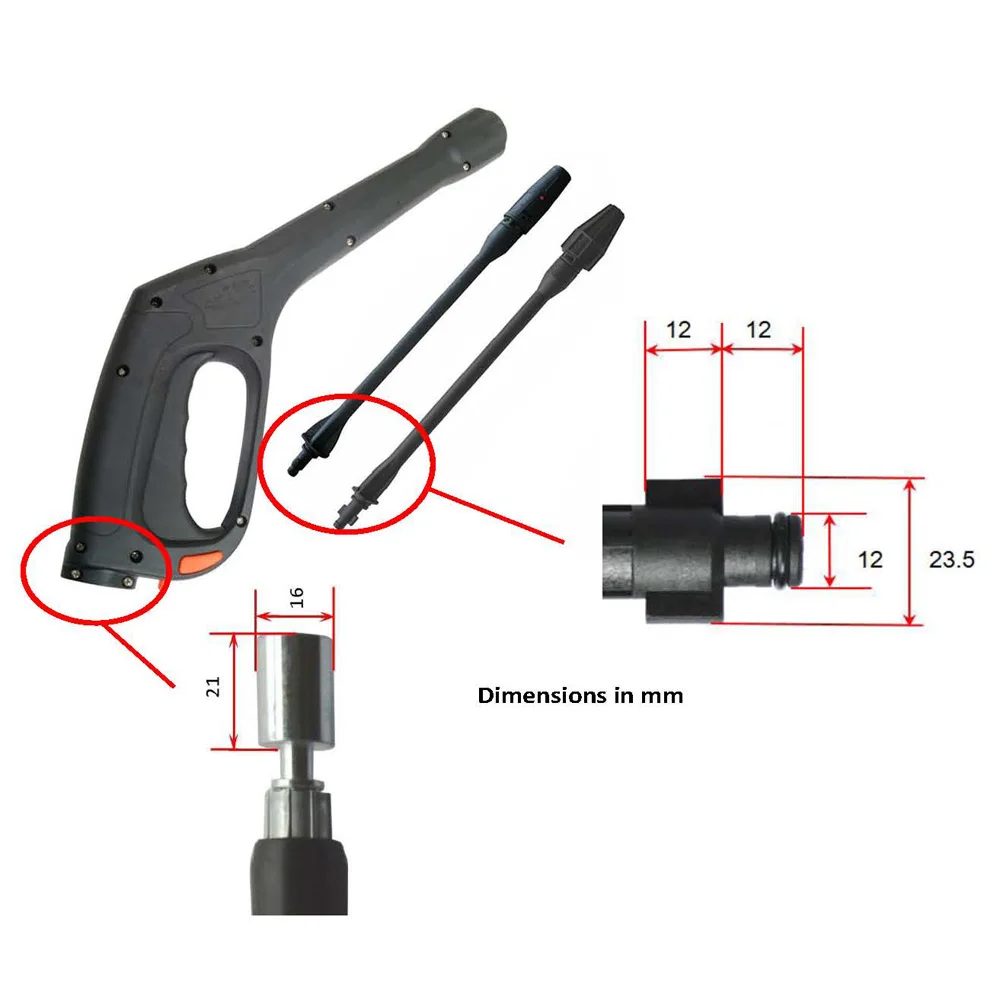 Pressure Washer Water Spray Gun Nozzle Car Washer Jet Water Gun Lance for Patriot Portland Husky HammerFlex Pressure Washer