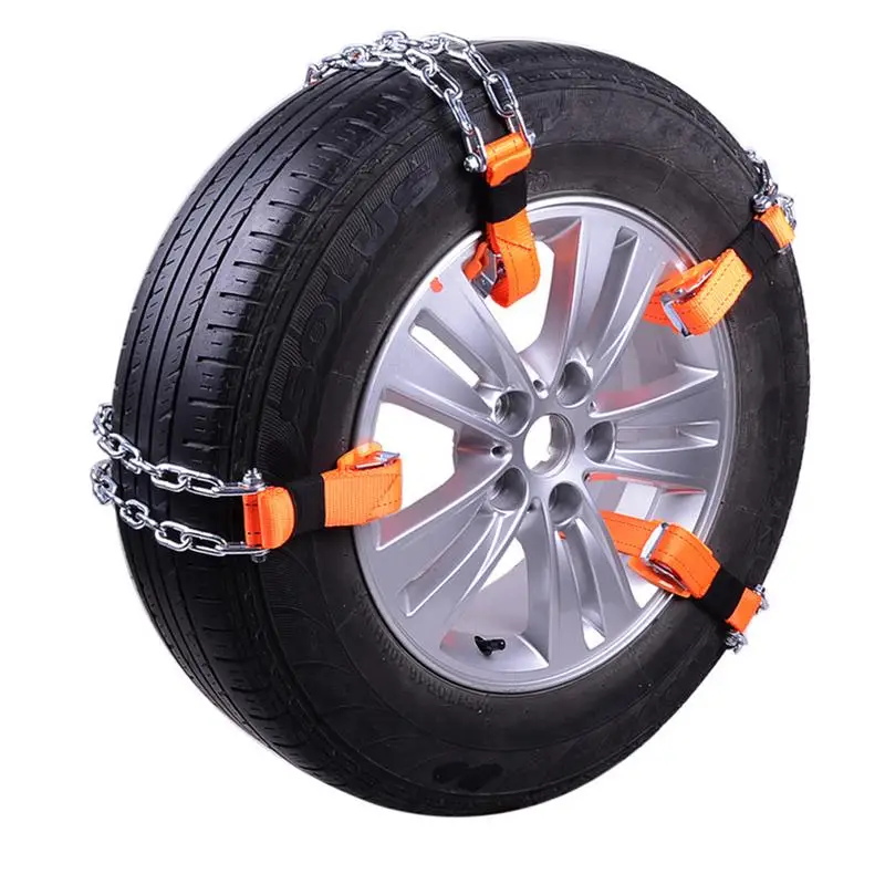 Tire Anti-skid Manganese Steel Chain Snow Mud Car Security Tyre Belt Clip-on Chain For Car Truck SUV Winter Car Accesories