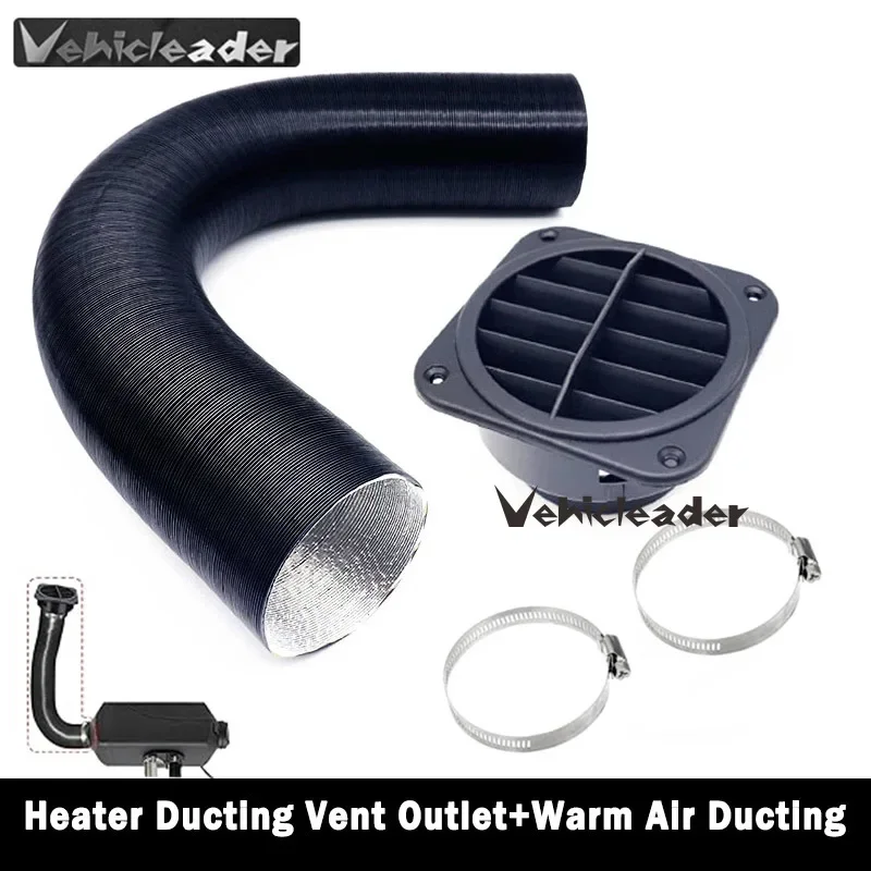 

75/60/42mm Parking Air Diesel Heater Pipe Duct Warm Air Outlet Vent Hose Clips Telescopic Extendable For Webasto Eberspacher