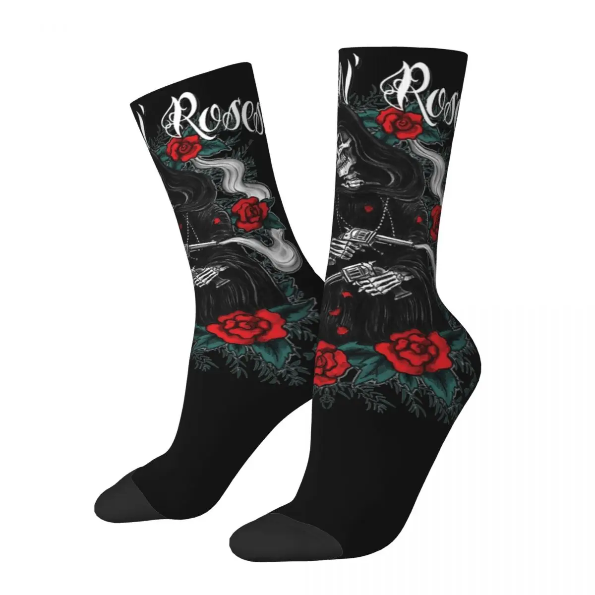 Happy Funny Male Men Socks Hip Hop Guns N Roses Sock Sport Women's Socks Spring Summer Autumn Winter