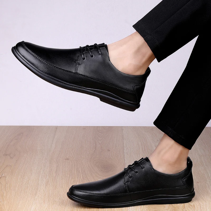 Men Formal Shoes 2023 Fashion genuine Leather Dress Shoes Men Spring Autumn Brand Business Office Wedding Footwear Men Shoes