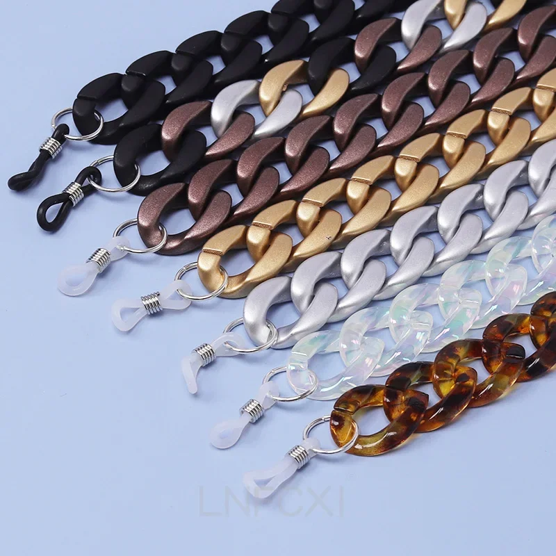 Matte Fashion Acrylic Sunglasses Matte Chains Lanyard Women Anti-slip Reading Glasses Chain Cord Holder Neck Strap Rope New