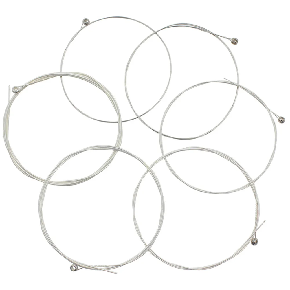 

6 pcs Guitar Strings Stainless Steel Bass Guitar Strings Folk Guitar Strings Acoustic Guitar Strings