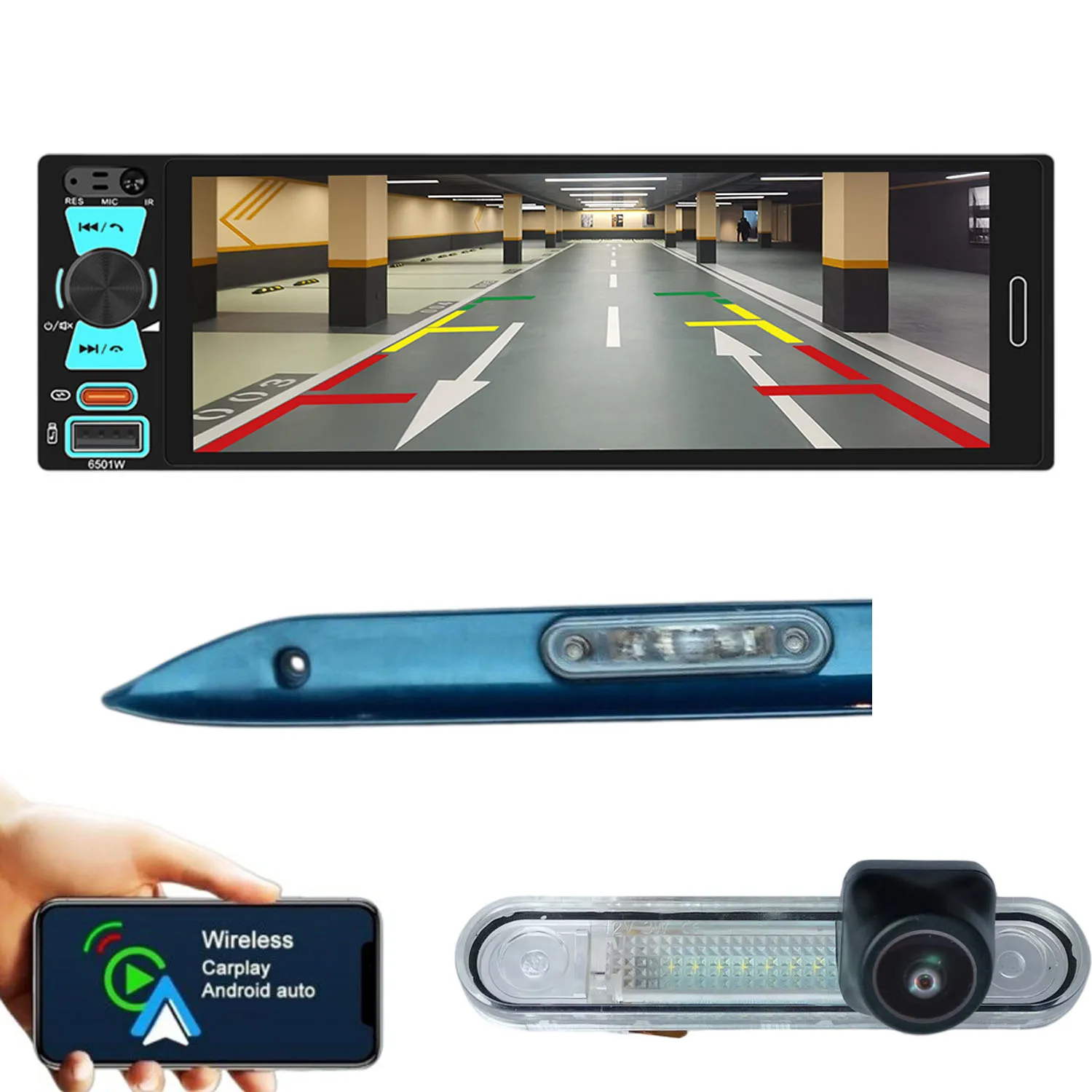 Android Auto Car radio Carpaly GPS Navigation HD Reverse camera For Mercedes-Benz C E-Klasse S202 W202 C36 C43 W124 A124 E36 E60