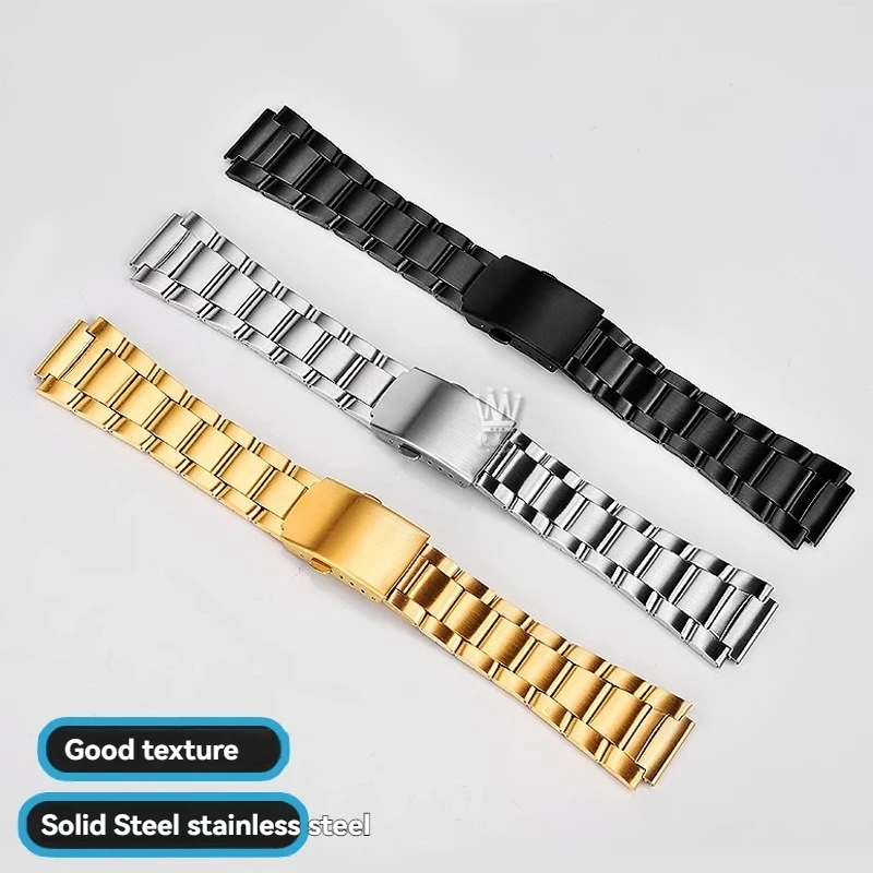 Fine Steel Watchband for CASIO AE-1200WH/1300WH Series Classic Small Square Silver Block 18mm Fine steel metal suit watchcase