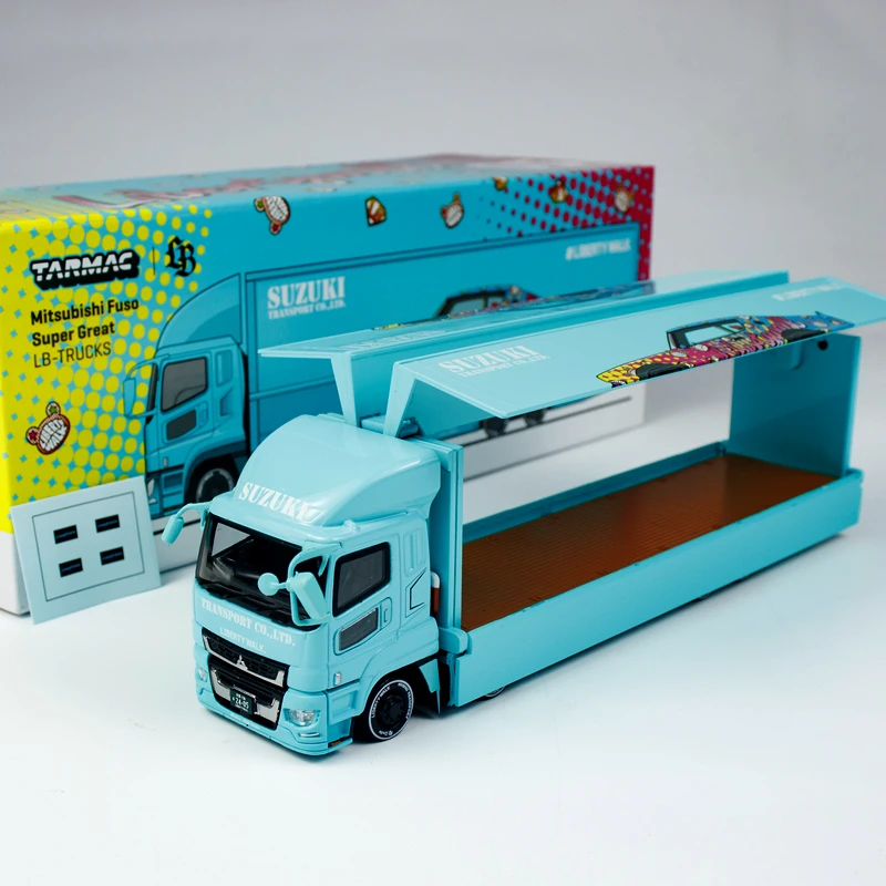 Tw 1:64 Mitsubishi Fuso Super Great Lb-Trucks Symulacja Stop Miniaturowy Model Samochodu Odlewany Kolekcja Zabawki Prezent Ozdoba