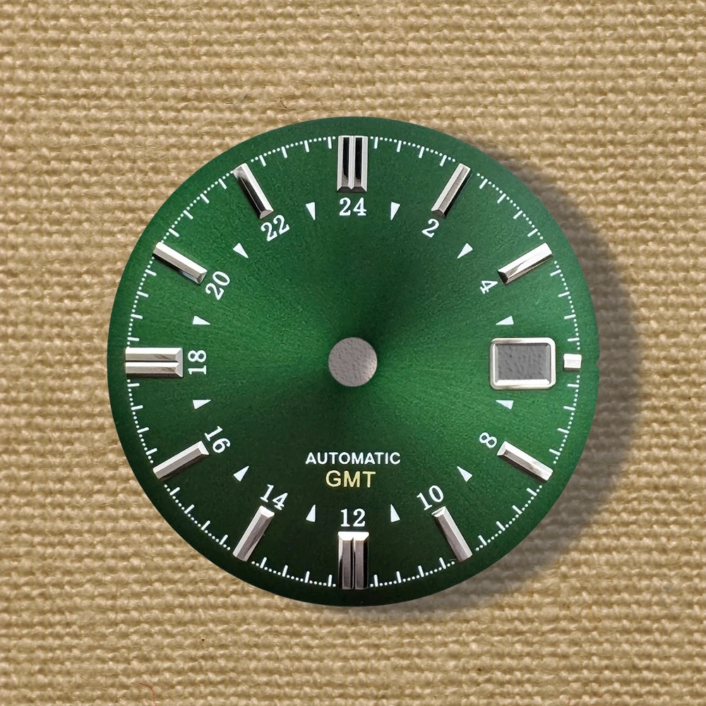 31mm GS Logo GMT Dial With Sun Pattern Grand S Dial Suitable For NH34/35/36 Movement High Quality Watch Accessories ﻿