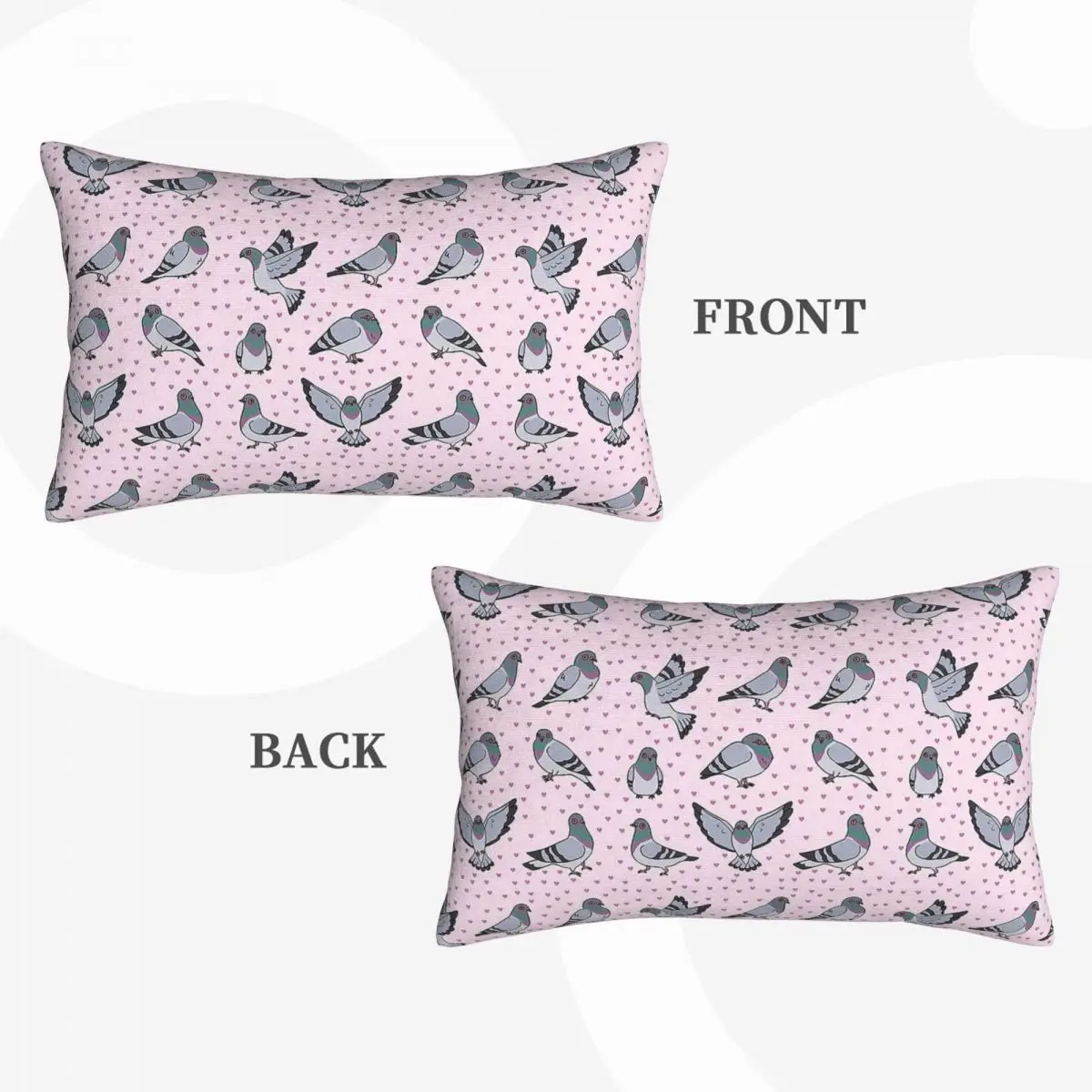 Cute Cartoon Pigeons Pack Rectangle Pillowcase Cushion Cover Decorative Bedroom Bed Home Comfort Throw Pillow