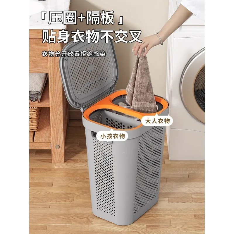 Toilet bathroom large capacity hollow laundry basket household removable