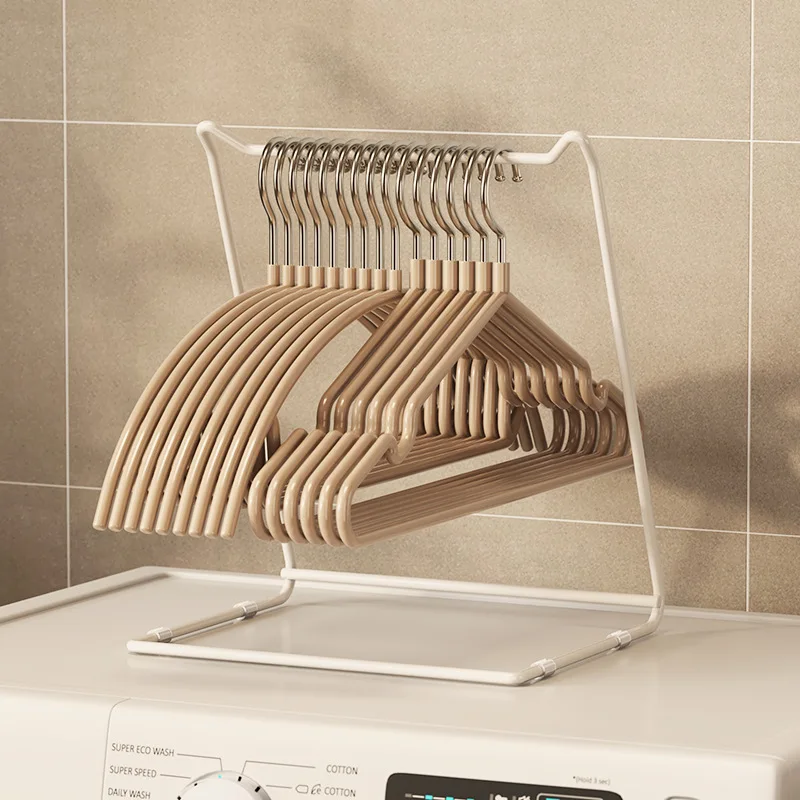 Multi-Layer Metal Clothes Hanger Storage Rack, Freestanding Laundry Hanging Organizer Holder, Household Washing Room Garment Han