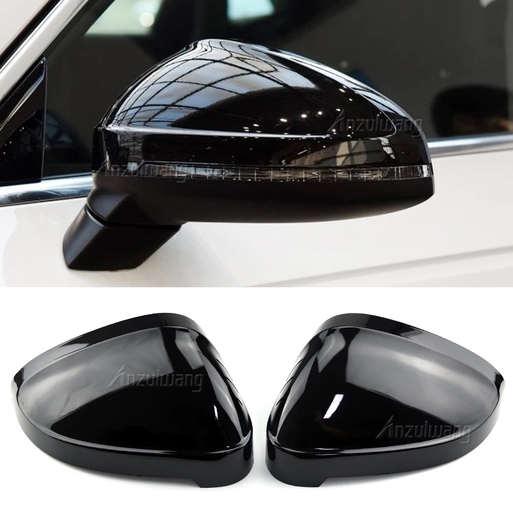 Carbon black and bright black Rearview Mirror Case Side Mirror Shell For Audi A4 B9 2017 up A5/S5/RS5 2016 up One Pair