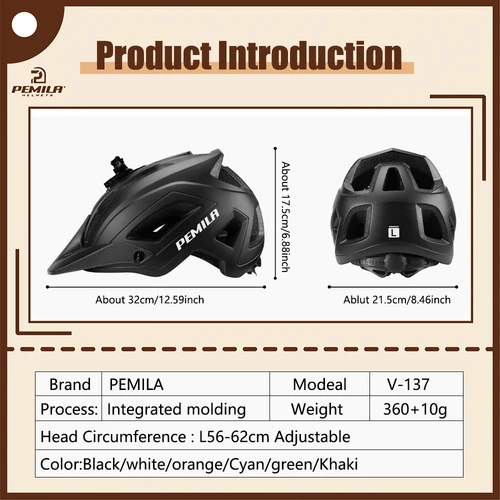 Imagen 2 del producto PEMILA-casco de ciclismo 2 en 1, casco de bicicleta de montaña para las cuatro estaciones, gorra de seguridad para ciclismo, protección para los oídos extraíble para carreras