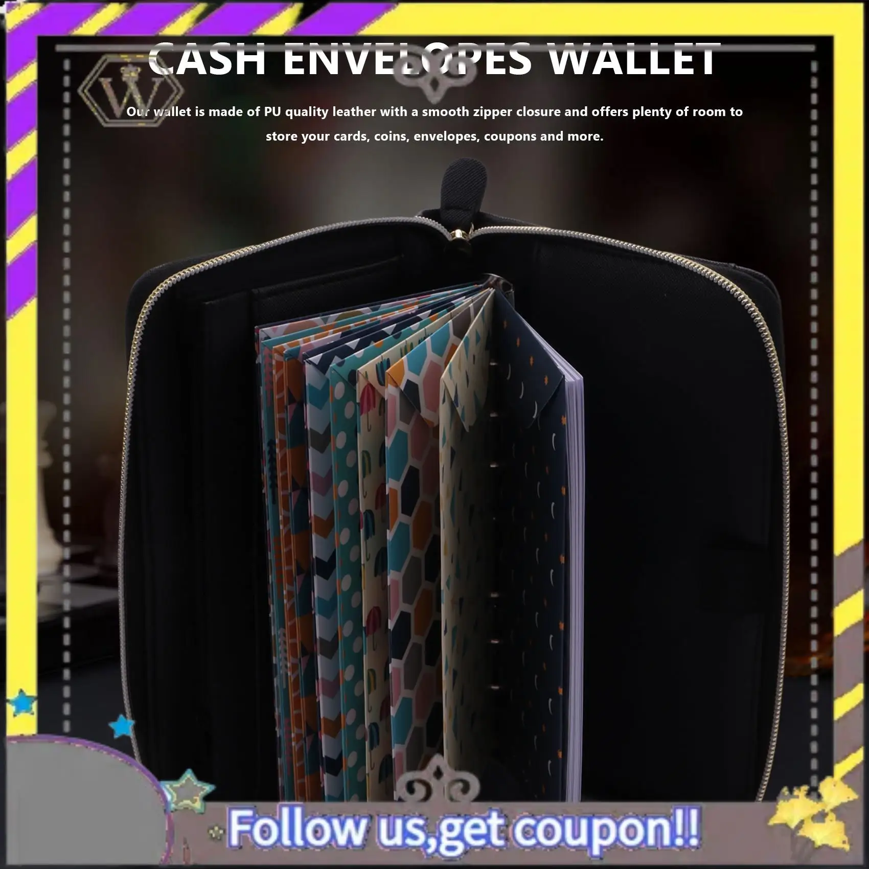 New All-In-One Cash Envelopes Wallet System With 12 Budget Envelopes And 12 Budget Sheets For Financial Planner