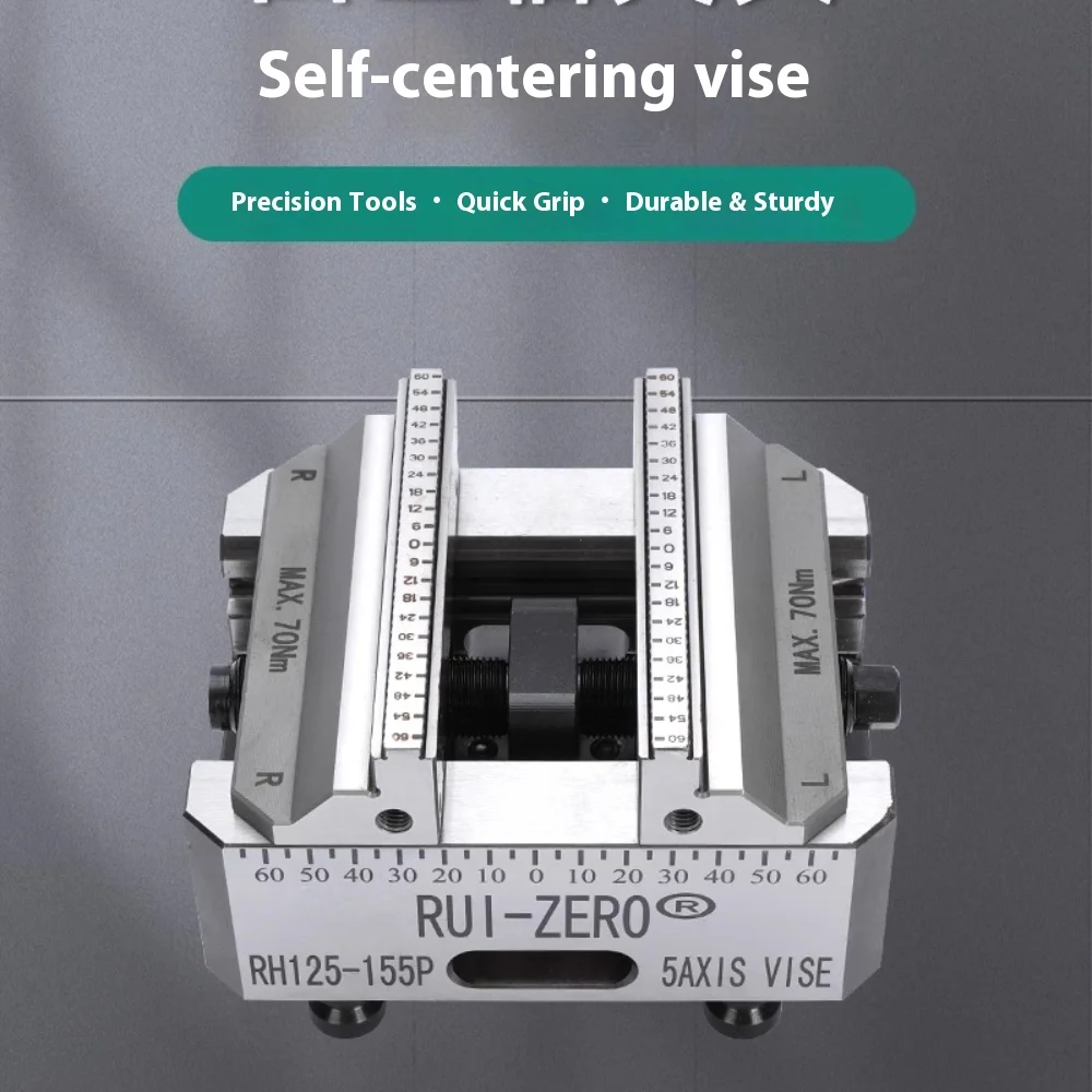 HR90 High precision four-axis and five-axis Self-centering vise quick-change fixture zero positioning bench vise