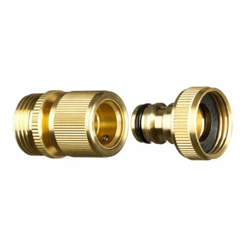 

3/4 Inch Hose Connector Accessories Brass Easy Connect Fitting Garden Pressure Washer Replacement Tap Watering Yard