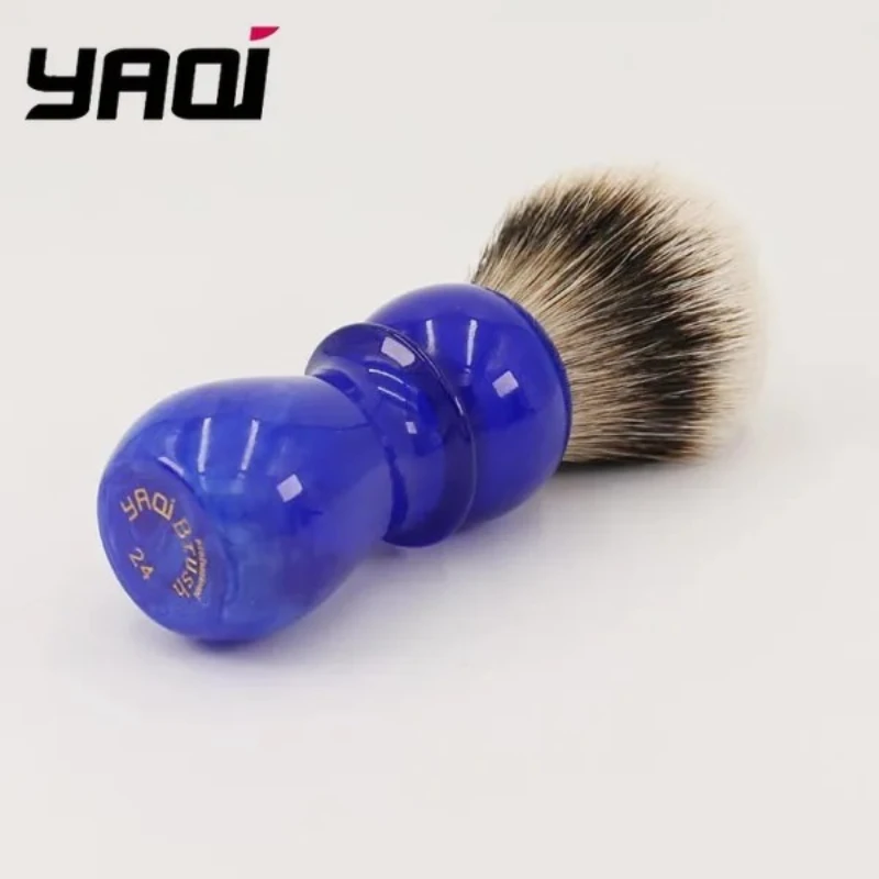 yaqi-24mm-arctique-ciel-bleu-profond-poignee-argent-blaireau-cheveux-blaireau-brosse-barbier-hommes-produits-de-rasage
