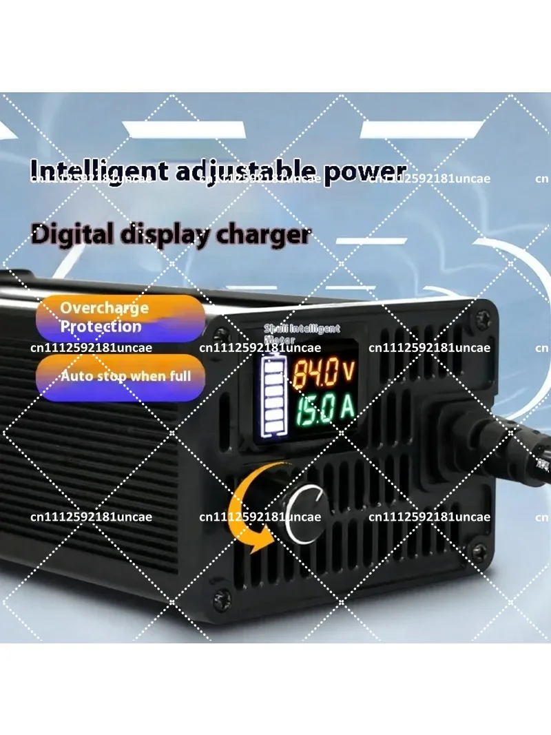 48V Adjustable Battery Charger 25A 20A 15A 10A for Lithium Iron Phosphate 18650 54.6V 58.4V 58.8V