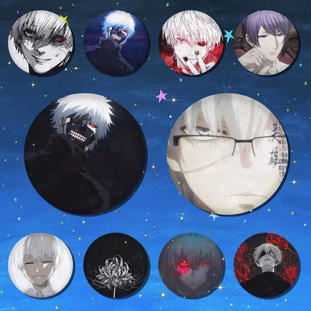 A-T-Tokyo G-Ghoul Anime Anime Round Badges, Brooches, Clothing Accessories, Birthday Gifts, Anime Conventions