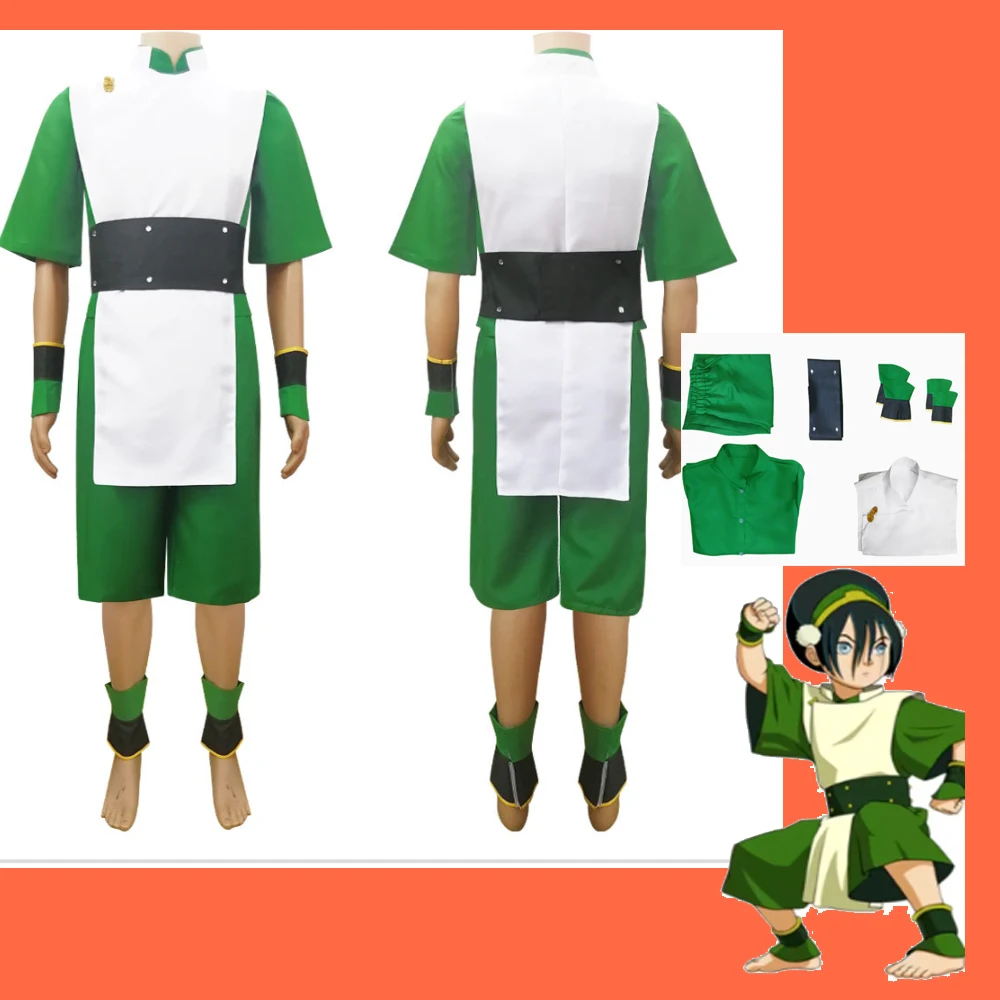 

Cool Anime Halloween Carnival Party Suit Avatar The Last Airbender Toph bengfang Cosplay Costume Pants Stage Disguise Outfits